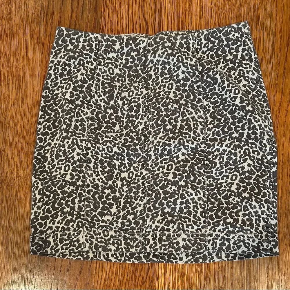 Free People Leopard Print Mini Skirt - Size 2